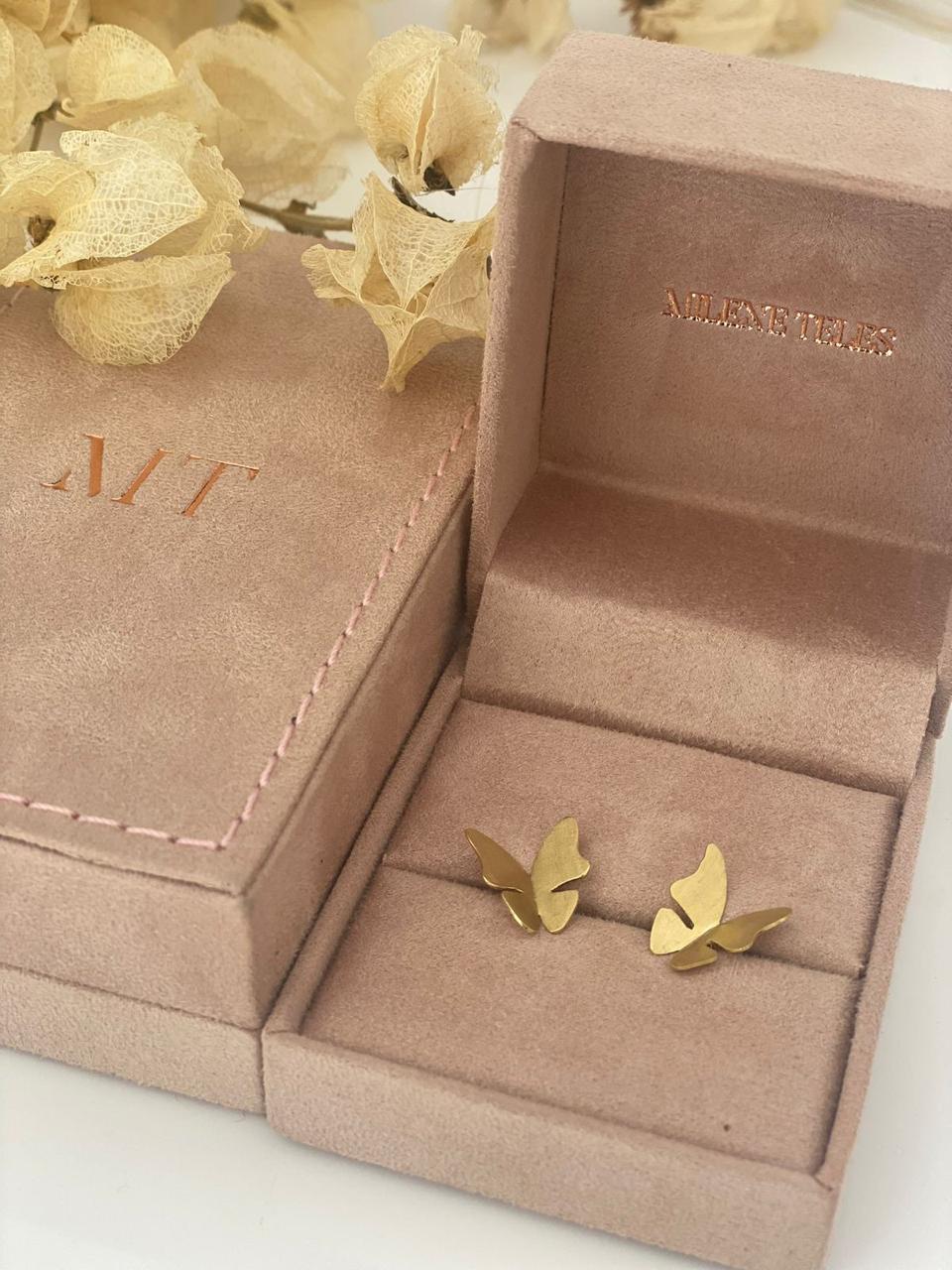 Brinco Borboleta em Ouro Amarelo 18k