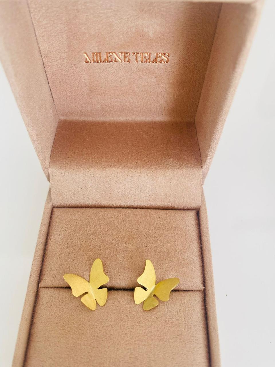 Brinco Borboleta em Ouro Amarelo 18k