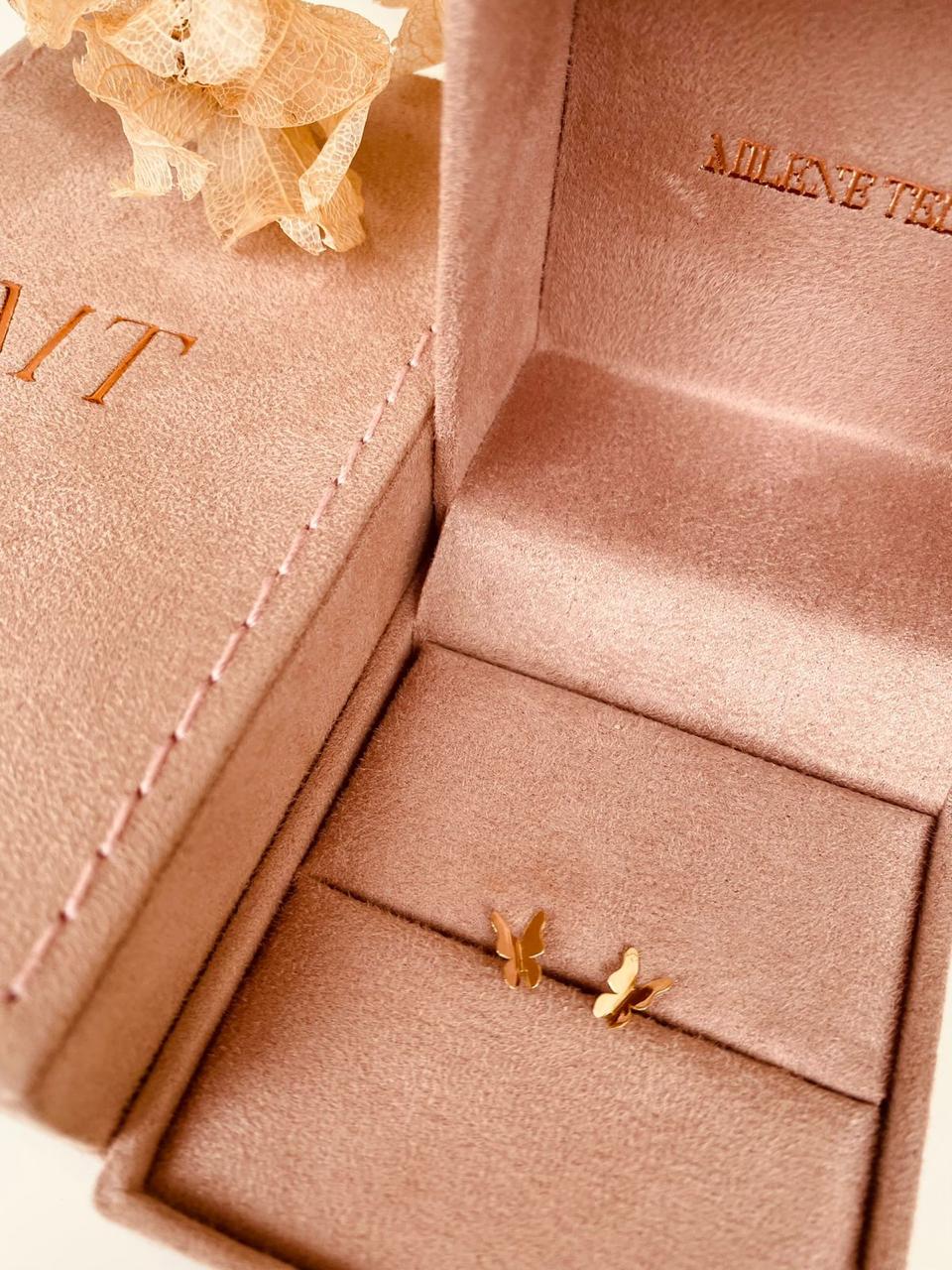 Brinco Borboleta em Ouro Amarelo 18k