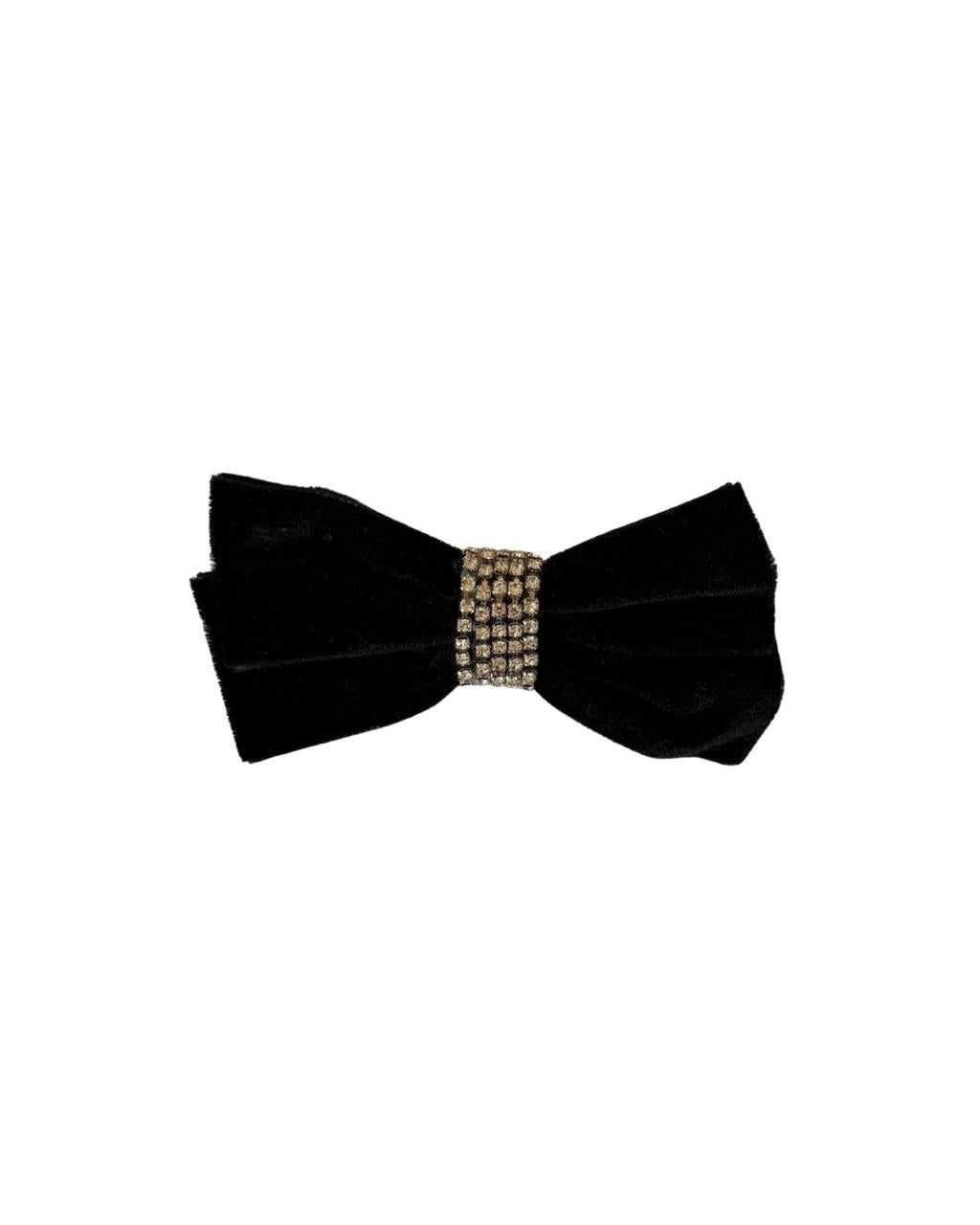 Laço Preto com Strass
